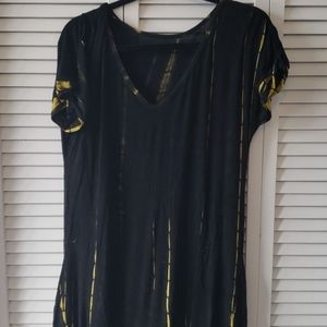 Black & gold maxi dress